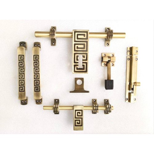 Door Accessories Kit – Antique Brass Finish, 6-Piece Set